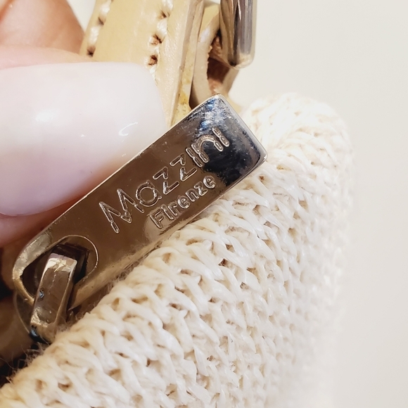 Mazzini Firenze made in Italy vintage  Cream Canvas shoulder bag - Picture 12 of 12